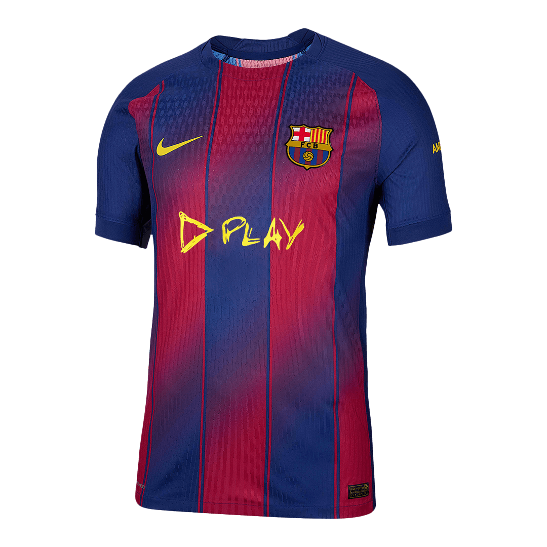 Barcelone Domicile Maillot 2025/26 Rouge et Bleu Joueur