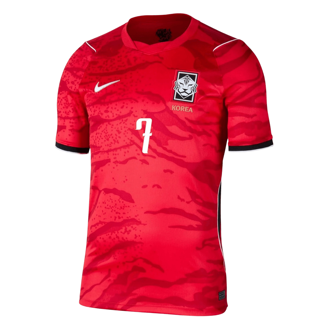 HEUNGMIN #7 Zuid-Korea Thuis Shirt - Wereldkampioenschap 2026 Rood
