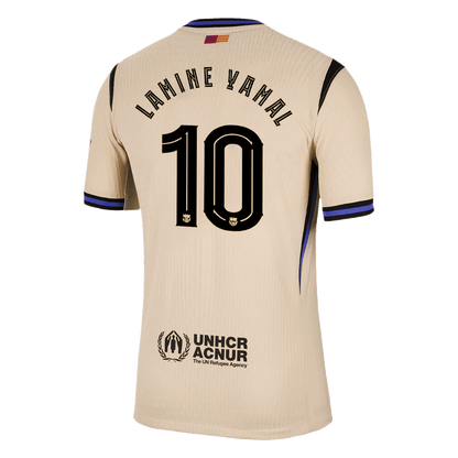 LAMINE YAMAL #10 Barcelone Extérieur Maillot 2025/26 Jaune Authentique - UCL
