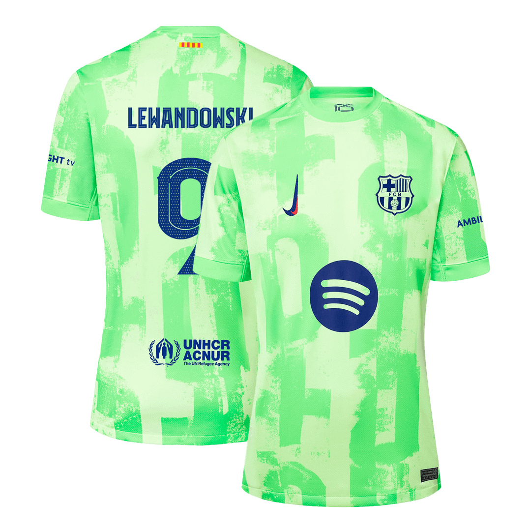 LEWANDOWSKI #9 Barcelone Third Maillot 2024/25 UCL(Spotify Logo Without Text) - Super - Mon Maillot Foot Store