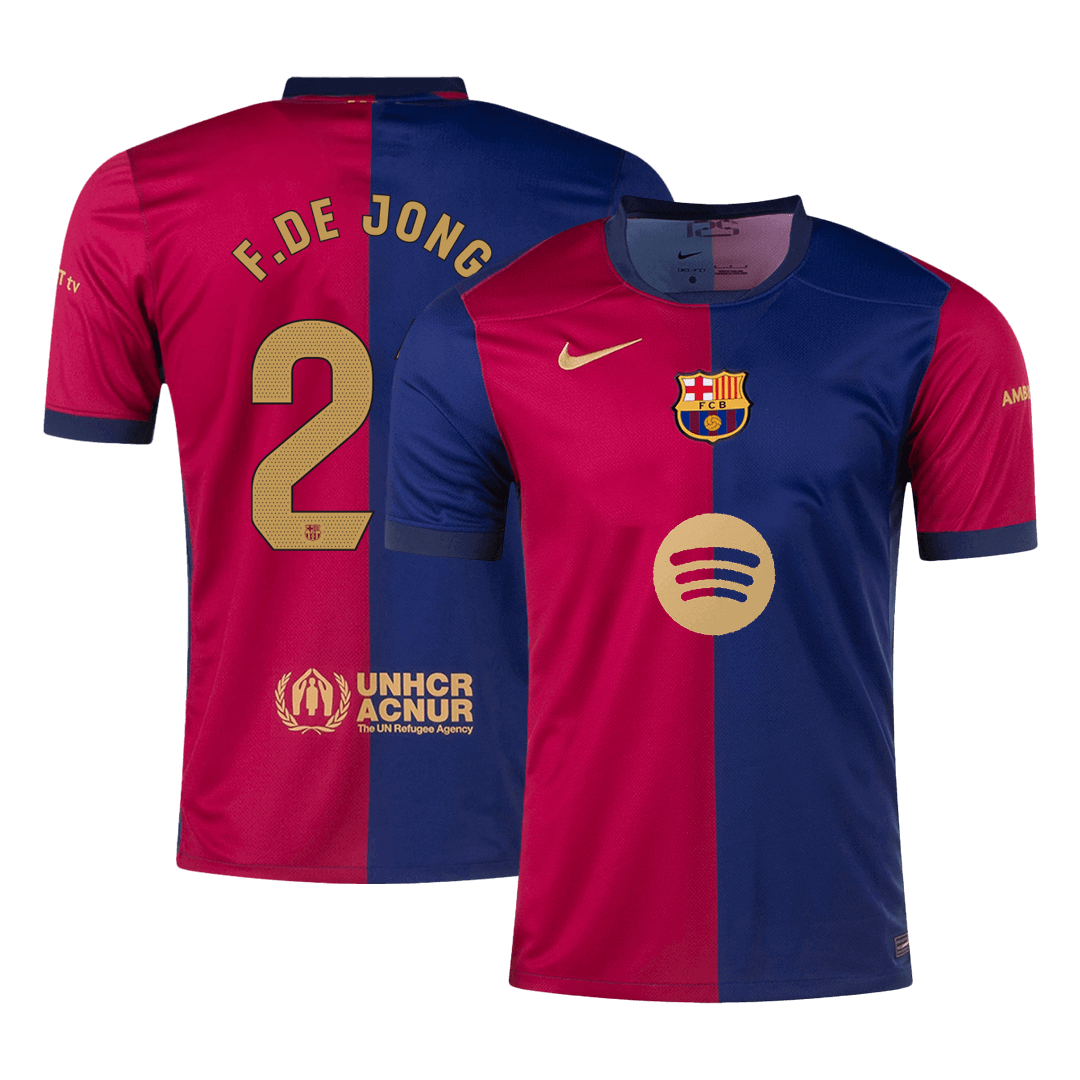 F.DE JONG #21 Barcelone Domicile Maillot 2024/25 Spotify Logo Without Text - Super - Mon Maillot Foot Store