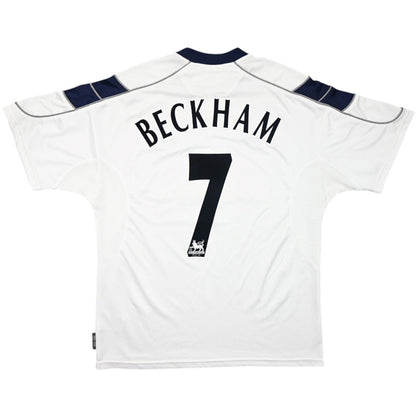 Retro BECKHAM #7 Manchester United Uitshirt 2000/01 Wit