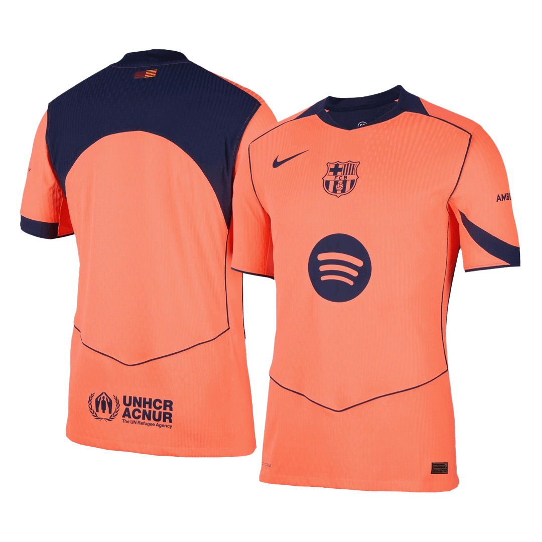 Barcelone Third Maillot 2025/26 Orange Authentique Grande Taille