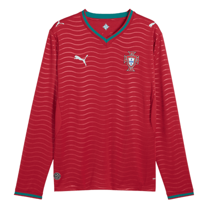 Portugal Domicile Maillot Manches Longues - Coupe du Monde 2026 Rouge