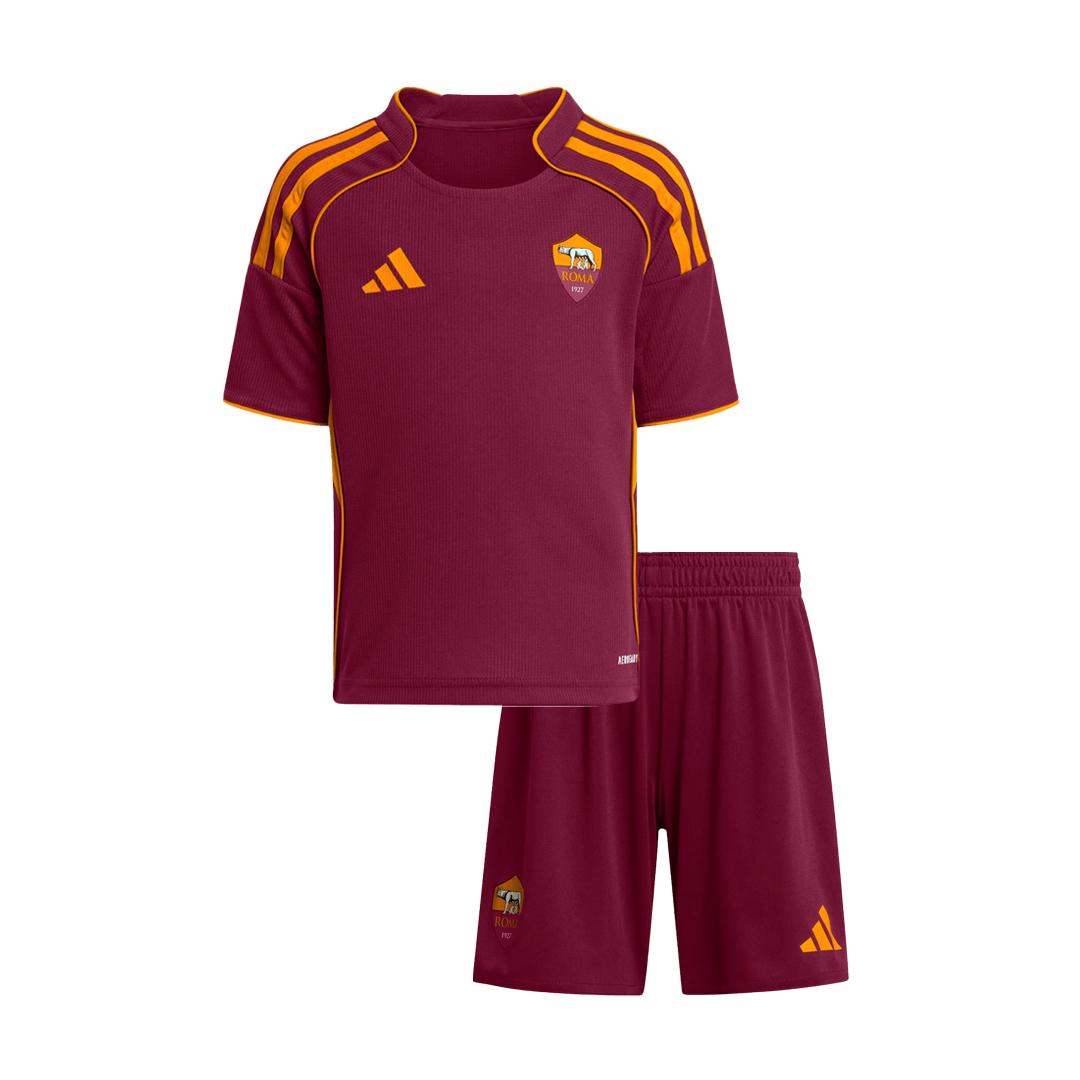 Roma Domicile Maillot Kit 2025/26 Enfant Rouge