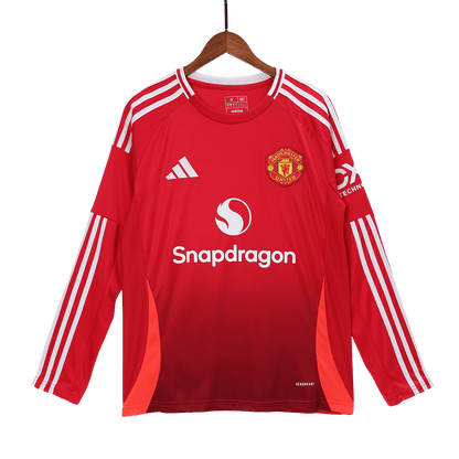 Manchester United Domicile Maillot Manches Longues 2024/25 Grande Taille