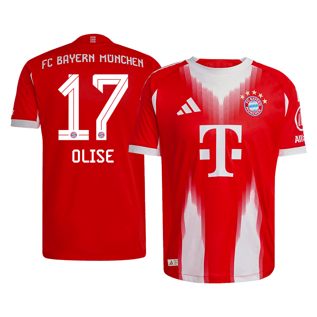 OLISE #17 München Thuis Thuisshirt 2025/26 Rood Speler