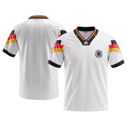 Retro Allemagne Domicile Maillot 1992 Blanc