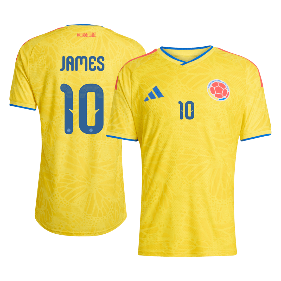 JAMES #10 Colombie Domicile Maillot Coupe du Monde 2026 Jaune Joueur
