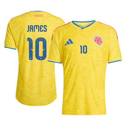 JAMES #10 Colombie Domicile Maillot Coupe du Monde 2026 Jaune Joueur