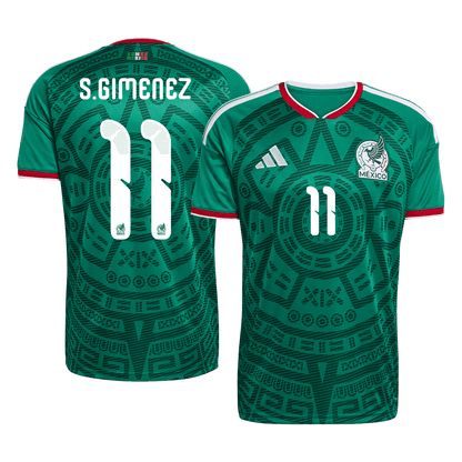 S.GIMENEZ #11 Mexique Domicile Maillot - Coupe du Monde 2026 Vert