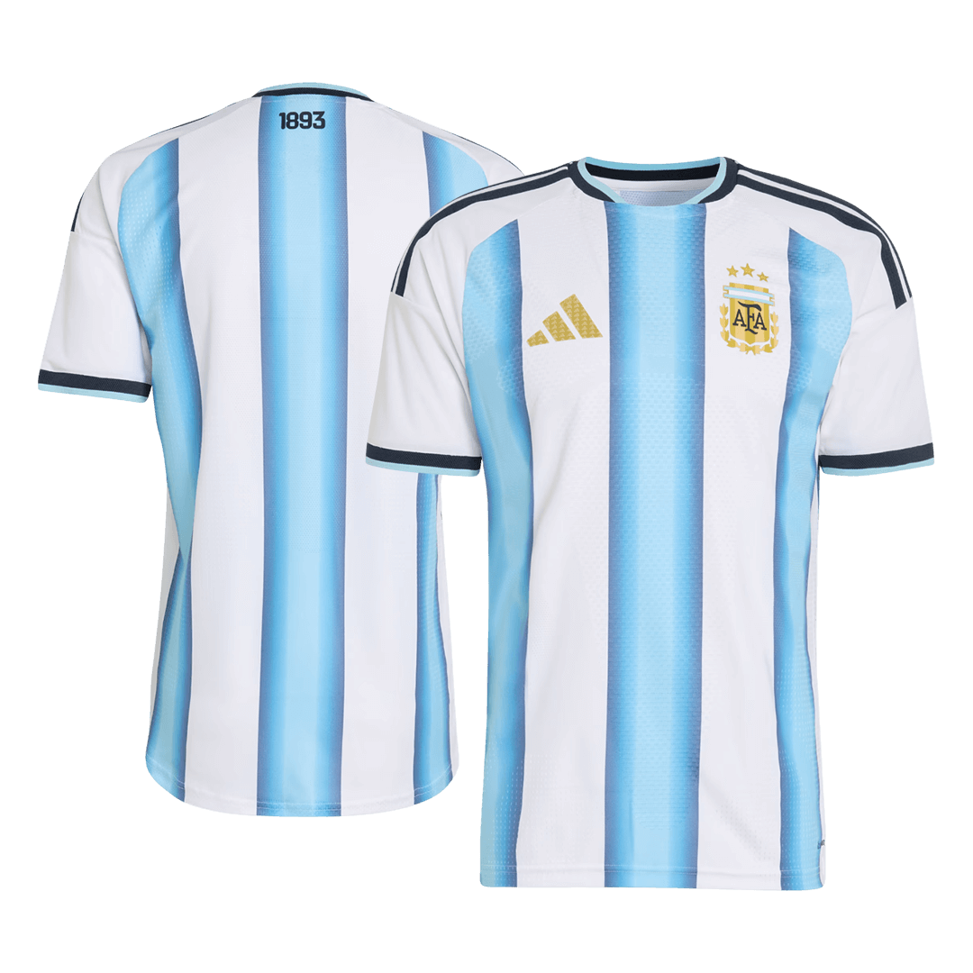 Argentinië Thuisshirt Wereldkampioenschap 2026 Blauw&Wit Speler Grote Maat