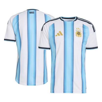 Argentinië Thuisshirt Wereldkampioenschap 2026 Blauw&Wit Speler Grote Maat
