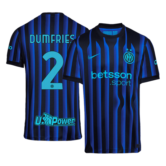 DUMFRIES #2 Inter Milan Domicile Maillot 2025/26 Blue&Black