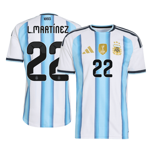 L.MARTÍNEZ #22 Argentine Domicile Maillot Coupe du Monde 2026 Blue&White Joueur