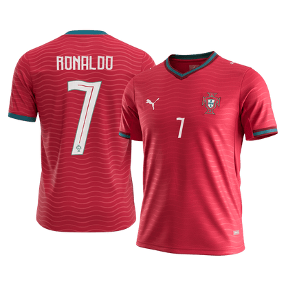 RONALDO #7 Portugal Domicile Maillot Coupe du Monde 2026 Rouge
