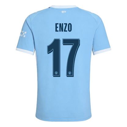ENZO #17 Manchester City Domicile Maillot 2026/27 Bleu Joueur - UCL