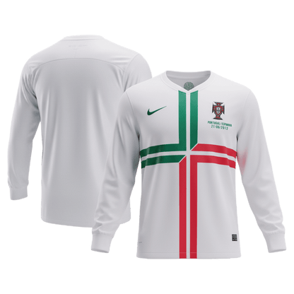 Retro Portugal Extérieur Maillot Manches Longues 2012 Blanc
