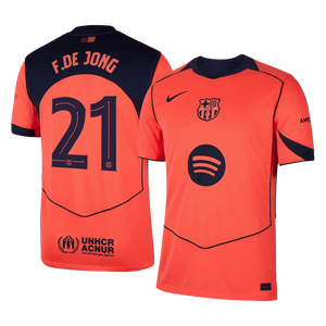 F.DE JONG #21 Barcelone Third Maillot 2025/26 Orange - UCL