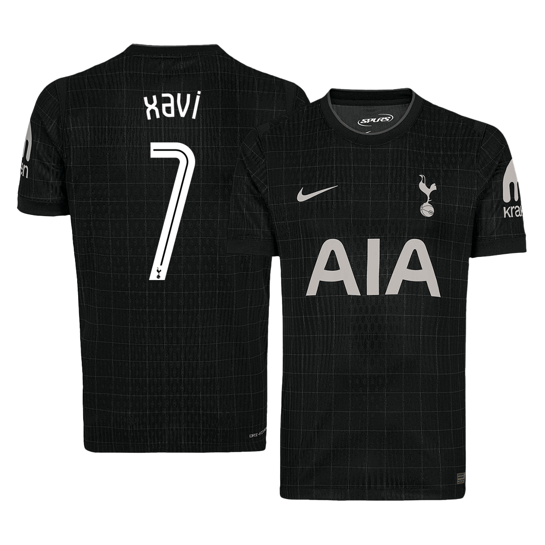 XAVI #7 Tottenham Hotspur Extérieur Maillot 2025/26 Noir - UCL