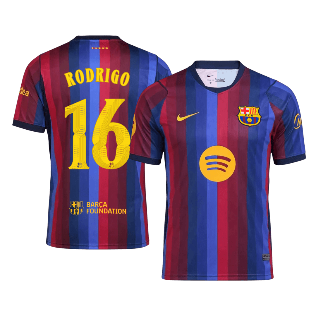 RODRIGO #16 Barcelone Domicile Maillot 2026/27 Blue&Garnet - UCL