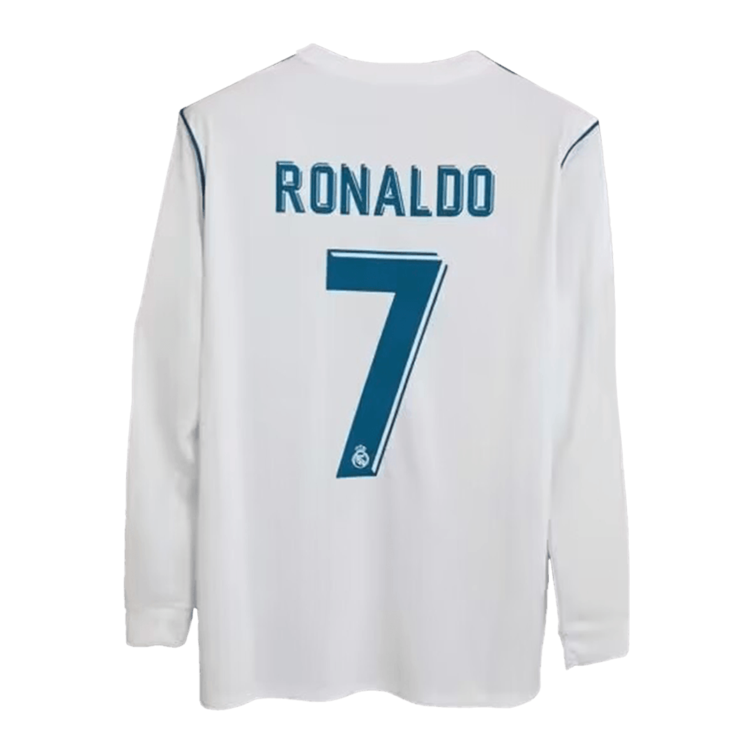 Vintage RONALDO #7 Real Madrid Domicile Maillot Manches Longues 2017/18