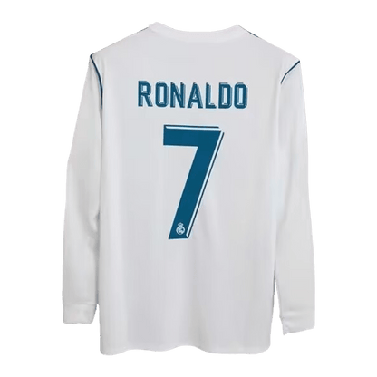 Vintage RONALDO #7 Real Madrid Domicile Maillot Manches Longues 2017/18