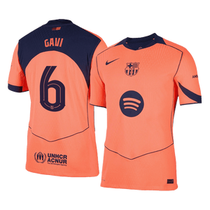 GAVI #6 Barcelone Third Maillot 2025/26 Orange Authentique - UCL