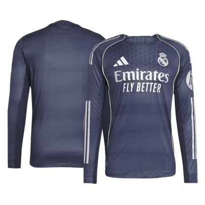 Real Madrid Extérieur Maillot Manches Longues 2025/26 Bleu marine