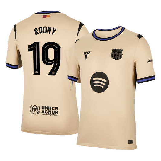 ROONY #19 Barcelone Extérieur Maillot 2025/26 Jaune - UCL Grande Taille