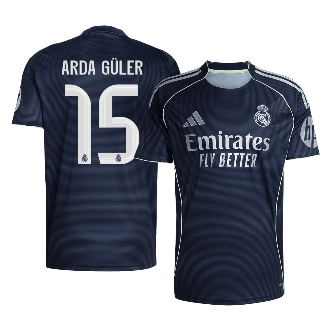 ARDA GÜLER #15 Real Madrid Extérieur Maillot 2025/26 Bleu marine - Super
