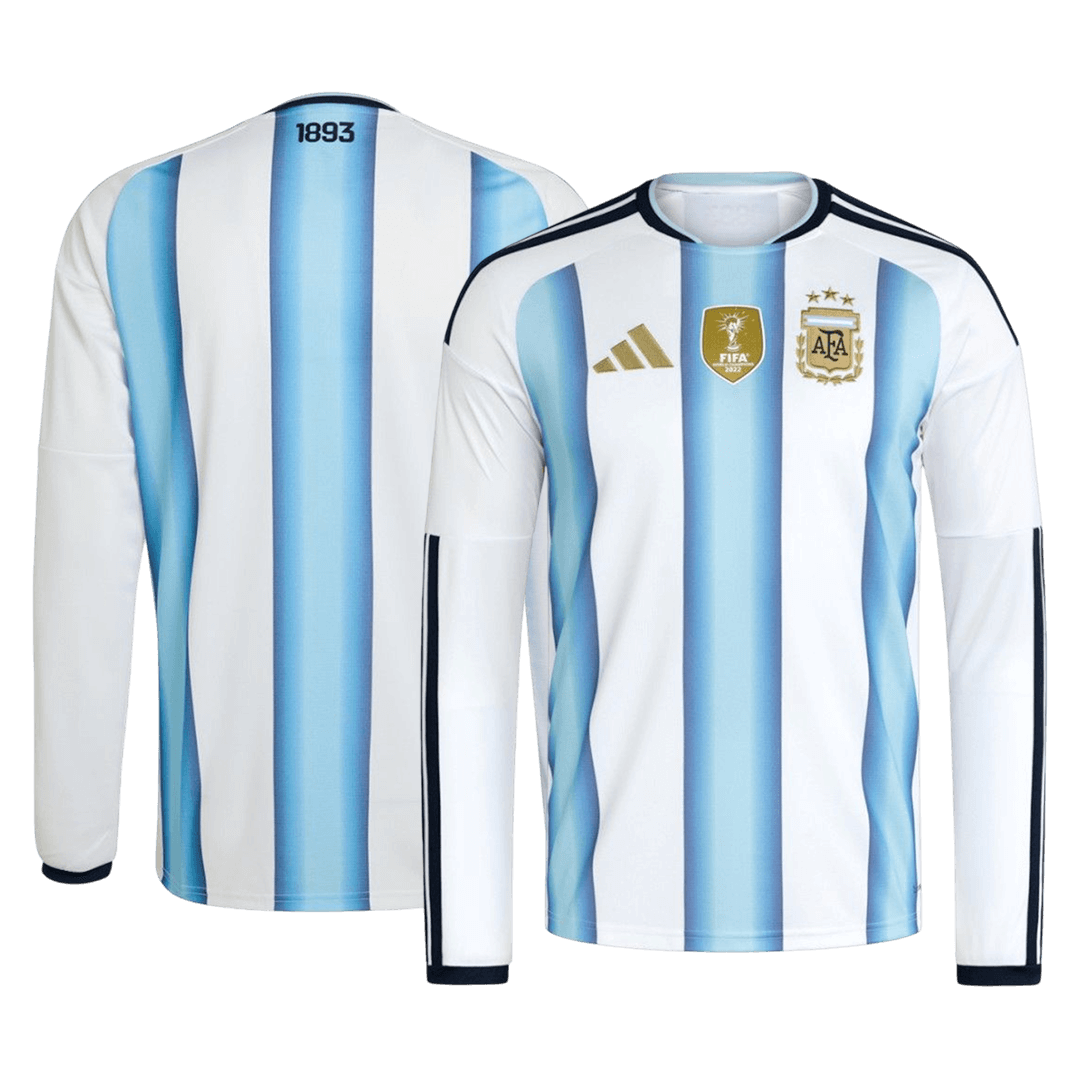 Argentine Domicile Maillot Manches Longues - Coupe du Monde 2026 Blue&White Grande Taille