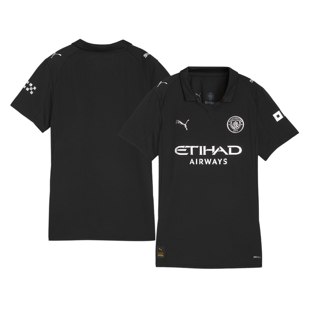 Dames Manchester City Uitshirt 2025/26 Zwart