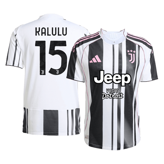 KALULU #15 Juventus Domicile Maillot 2025/26 Black&White Authentique