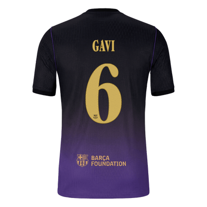 GAVI #6 Barcelone Extérieur Maillot 2026/27 Black/Purple Joueur - UCL