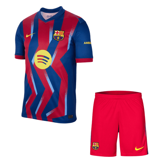 Barcelone Fourth Away Maillot Kit 2025/26 Rouge&Bleu
