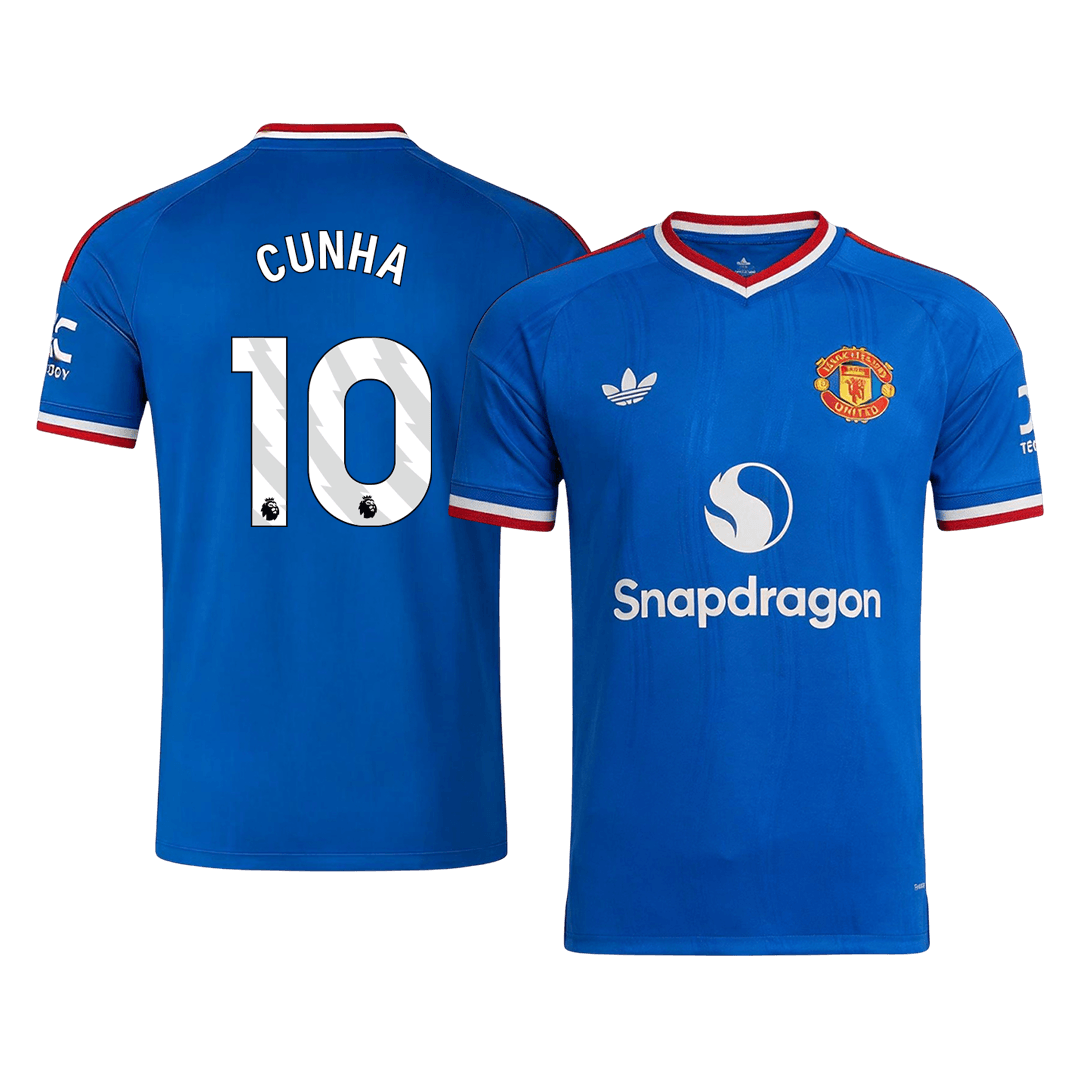 CUNHA #10 Manchester United Extérieur Maillot 2026/27 Bleu