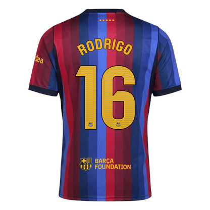 RODRIGO #16 Barcelone Domicile Maillot 2026/27 Blue&Garnet