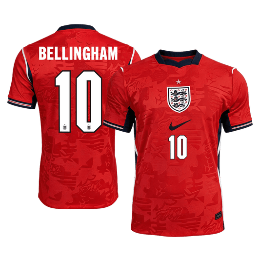 BELLINGHAM #10 Engeland Uitshirt - Wereldkampioenschap 2026 Rood