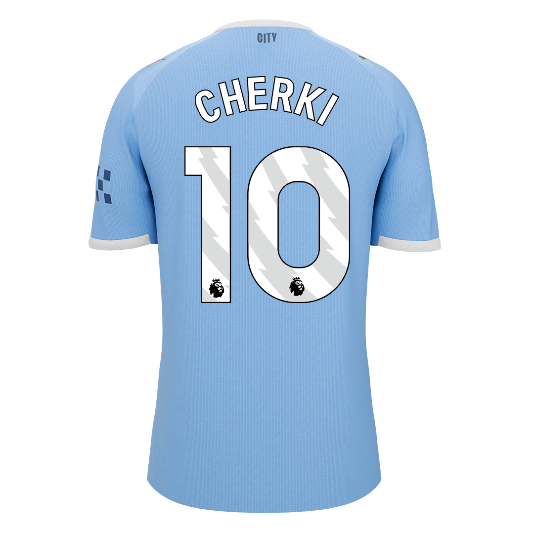 CHERKI #10 Manchester City Domicile Maillot 2025/26 Bleu - Super