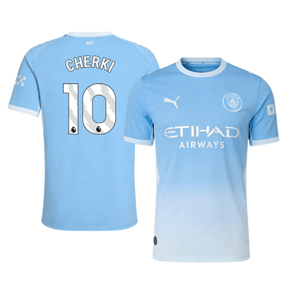 CHERKI #10 Manchester City Domicile Maillot 2026/27 Bleu Joueur