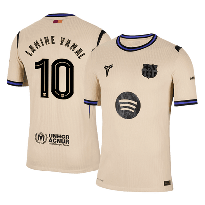 LAMINE YAMAL #10 Barcelone Extérieur Maillot 2025/26 Jaune Authentique - UCL