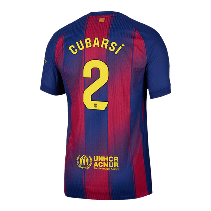 CUBARSÍ #2 Barcelone Domicile Maillot 2025/26 Authentique