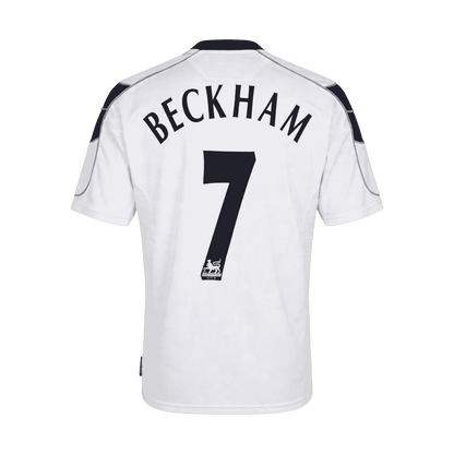 Retro BECKHAM #7 Manchester United Uitshirt 2000/01 Wit