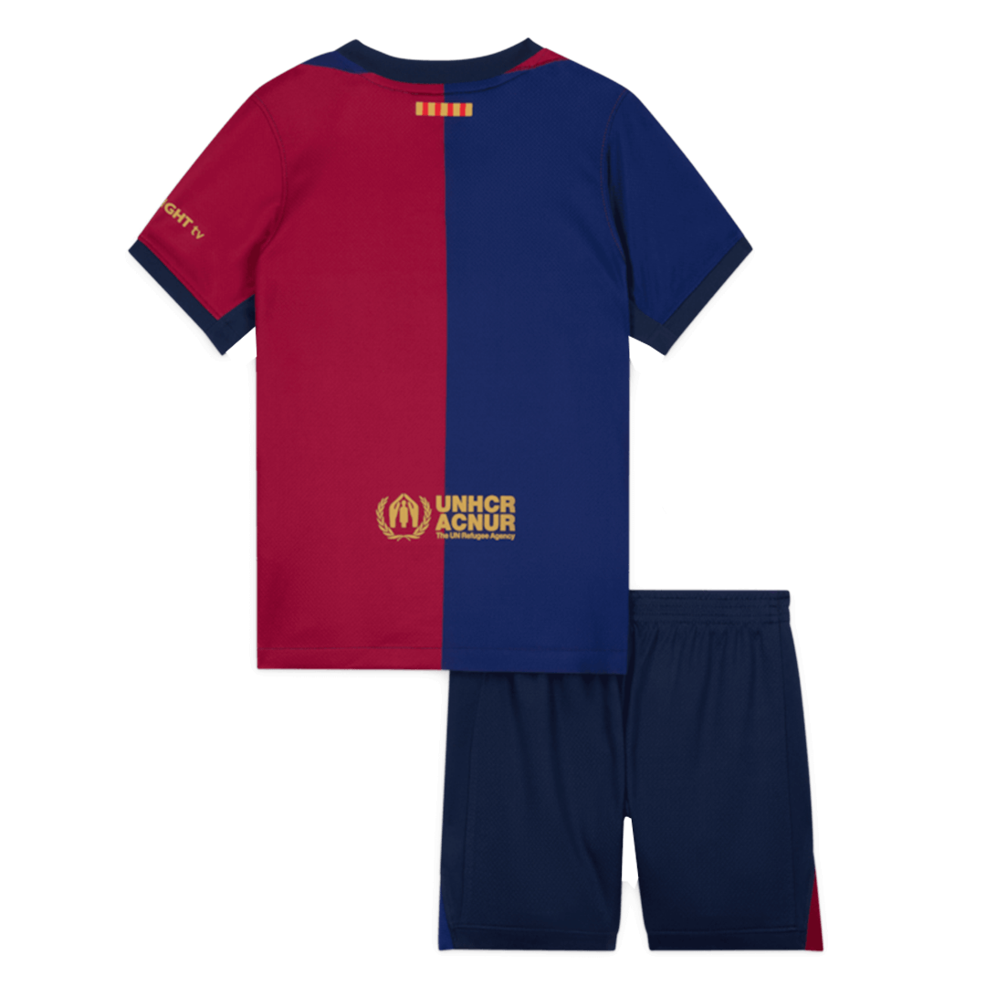 Barcelone Domicile Maillot Kit 2024/25 - Spotify Logo Without Text Enfant - Mon Maillot Foot Store