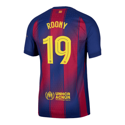 ROONY #19 Barcelone Domicile Maillot 2025/26 Rouge et Bleu Authentique - UCL