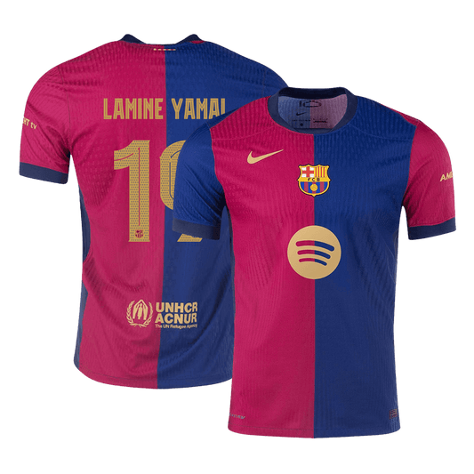 LAMINE YAMAL #19 Barcelone Domicile Maillot 2024/25 Authentique - Spotify Logo Without Text+UCL - Mon Maillot Foot Store