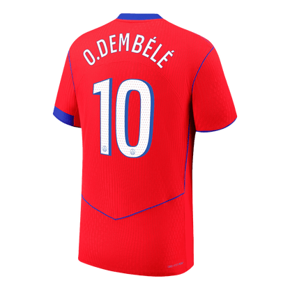 O.DEMBÉLÉ #10 Paris Third Maillot 2025/26 Rouge Authentique
