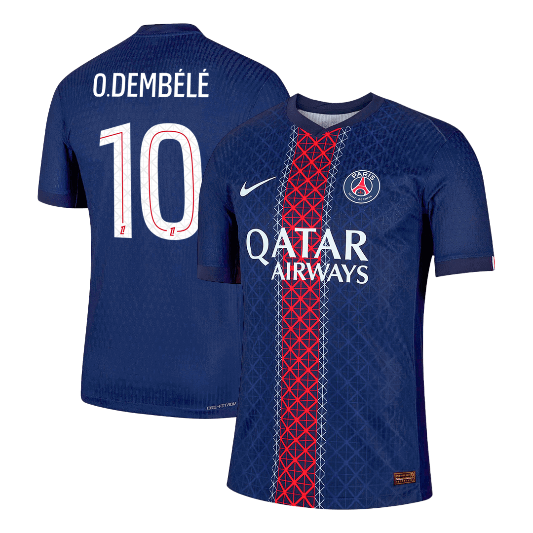O.DEMBÉLÉ #10 Paris Saint-Germain Domicile Maillot 2025/26 Authentique