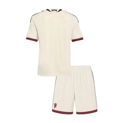 Manchester United Third Maillot Kit 2026/27 Enfant Blanc